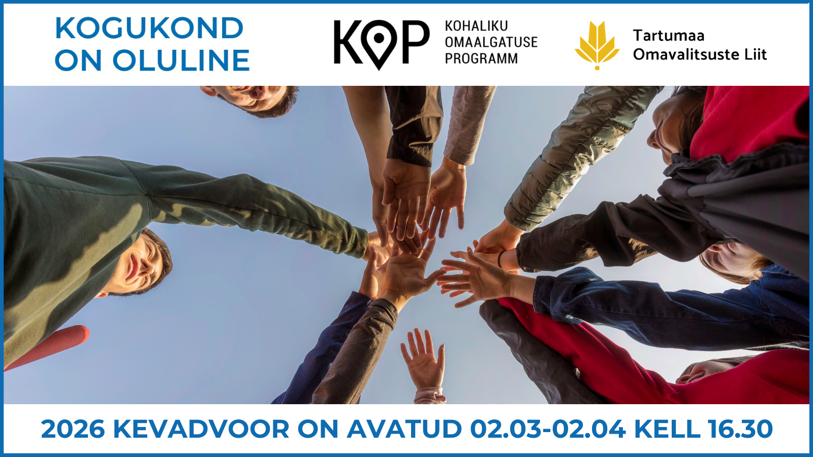 Kohaliku omaalgatuse programmi kevadvoor on avatud